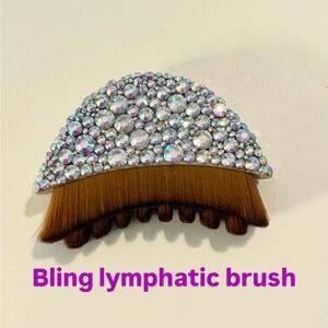 Iridescent Crystal Bling Lymphatic Brush - Silver Accent
